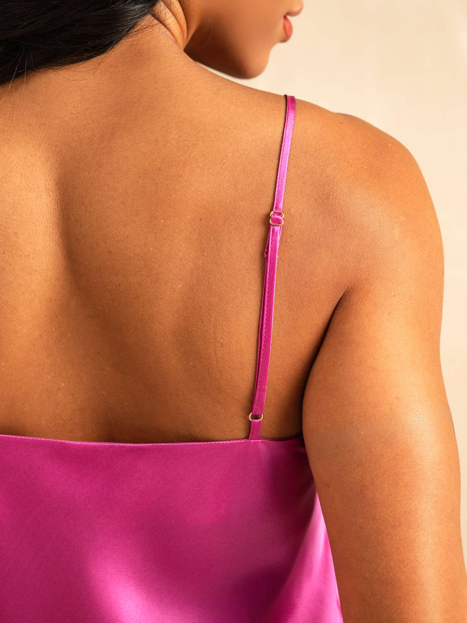 Pure Silk V Neck Above the Knee Camisole Set