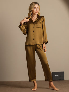 Women's Pure Silk Long Sleeve Pajamas Set