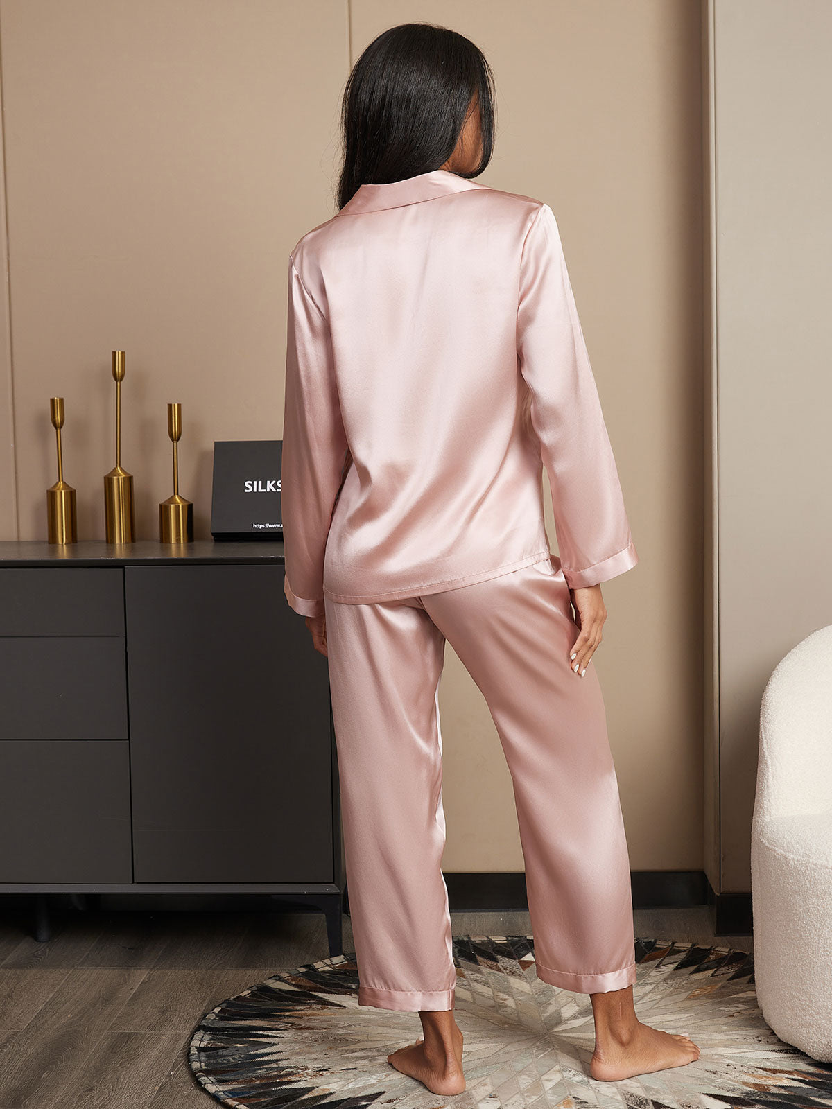 Women's Pure Silk Long Sleeve Pajamas Set