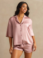 19Momme Women's Washable Silk Notch Collar Pajamas Set with Side Pockets