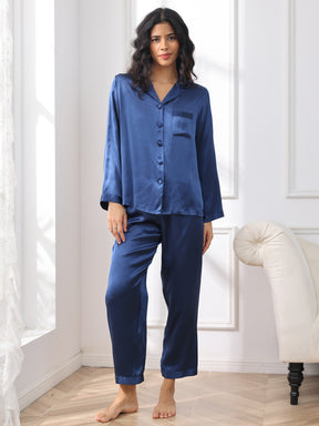 Women's Pure Silk Long Sleeve Pajamas Set