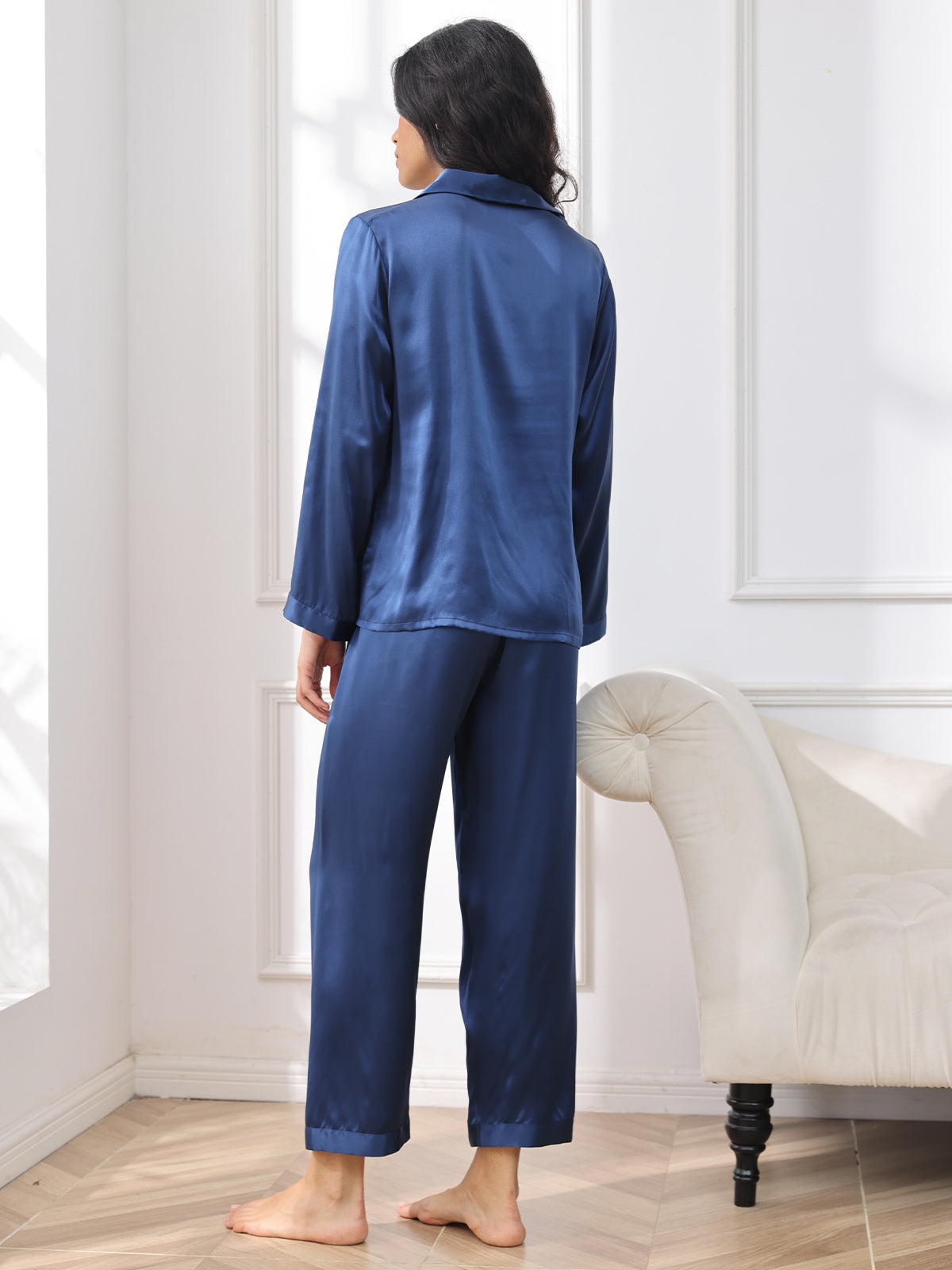 Women's Pure Silk Long Sleeve Pajamas Set