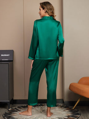 Women's Pure Silk Long Sleeve Pajamas Set