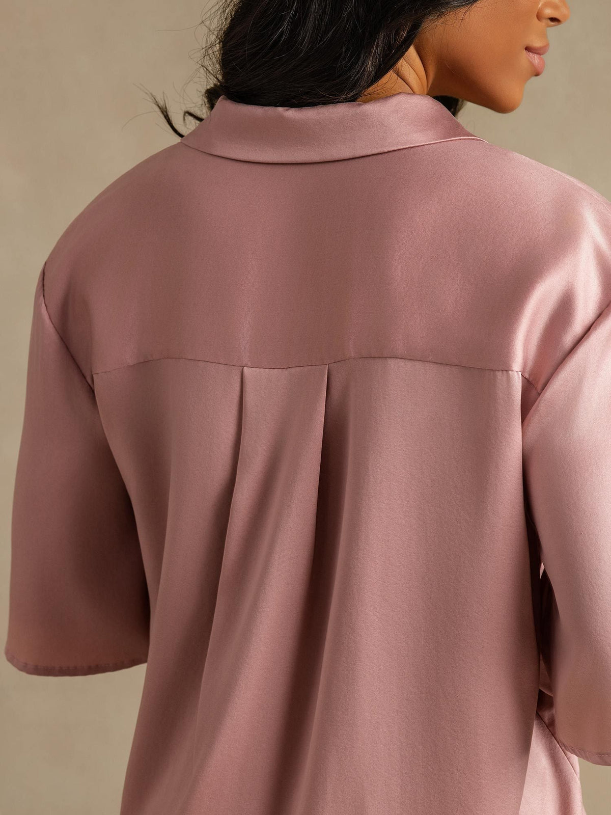 19Momme Women's Washable Silk Notch Collar Pajamas Set with Side Pockets