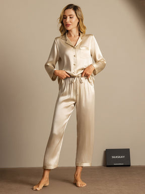 Women's Pure Silk Long Sleeve Pajamas Set
